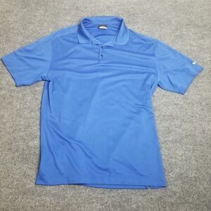 Nike Golf Polo Shirt Men's XL Blue Fit Dry Short Sleeve Swoosh Logo
